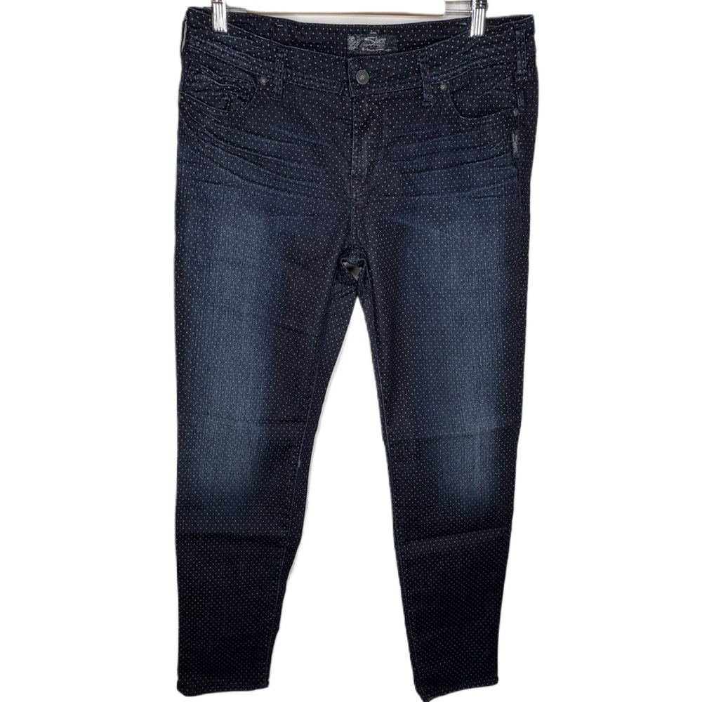 Silver Jeans with mini Dots 32